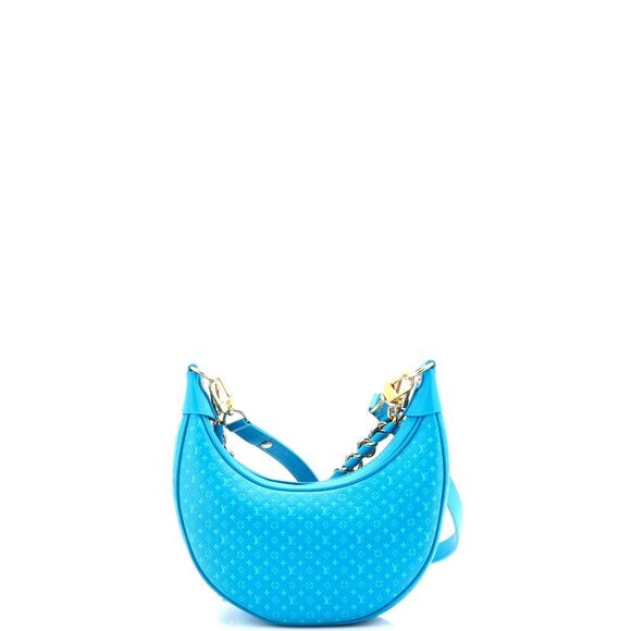 Louis Vuitton Loop Handbag Nanogram Embossed Leather Blue - Picture 3 of 7